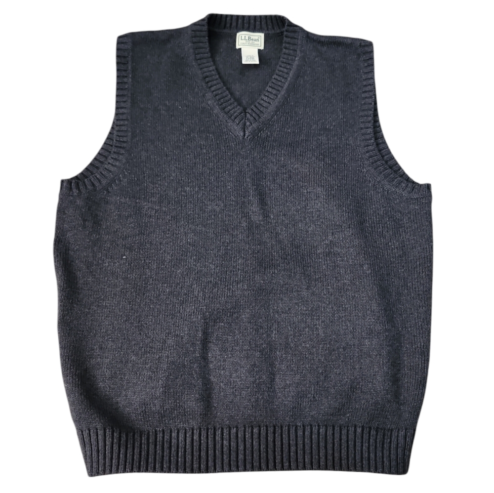 L.L. Bean Men's V-Neck Sweater - Dark Gray